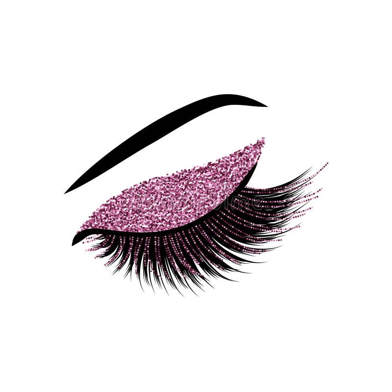 Beautiful lashes with glitter vector illustration. Beautiful lashes with glitter vector illustration