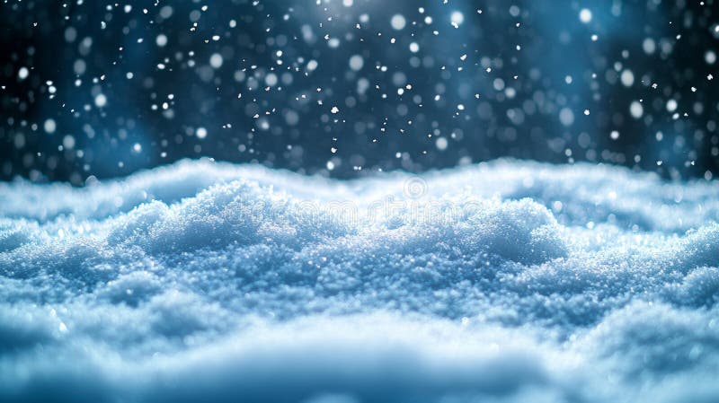 Snöfall med mousserande ljus vektor illustrationer
