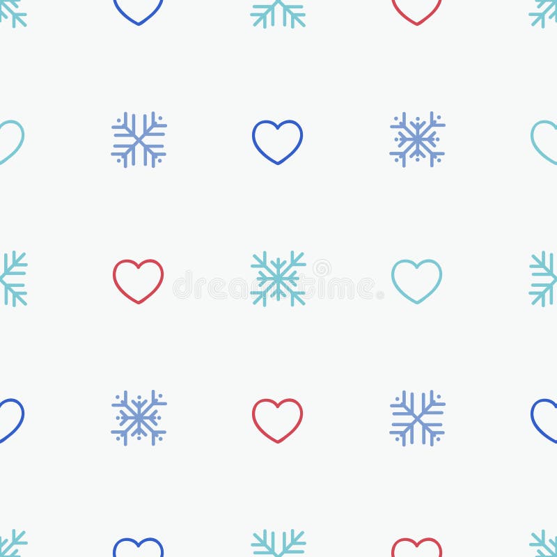 Snöflinga och hjärta stock illustrationer Snöflinga och hjärta stock illustrationer