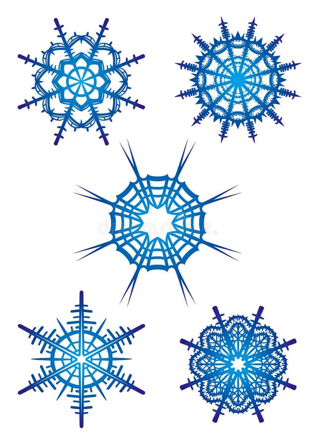 Snöflingor royaltyfri illustrationer Snöflingor royaltyfri illustrationer