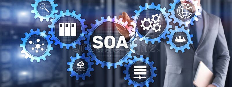 SOA. Service Oriented Architecture under principle of service encapsulation royalty free stock images