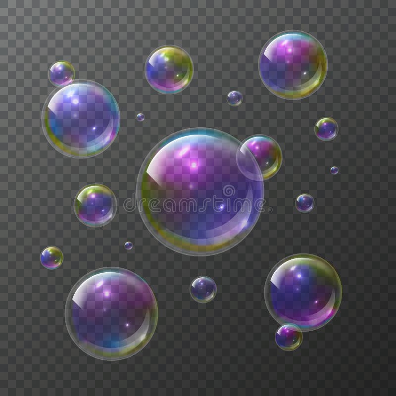 Soap bubbles. Abstract foam bubble shampoo clear soap rainbow wash bubbling shiny bubbly texture isolated vector set vector illustration Soap bubbles. Abstract foam bubble shampoo clear soap rainbow wash bubbling shiny bubbly texture isolated vector set vector illustration