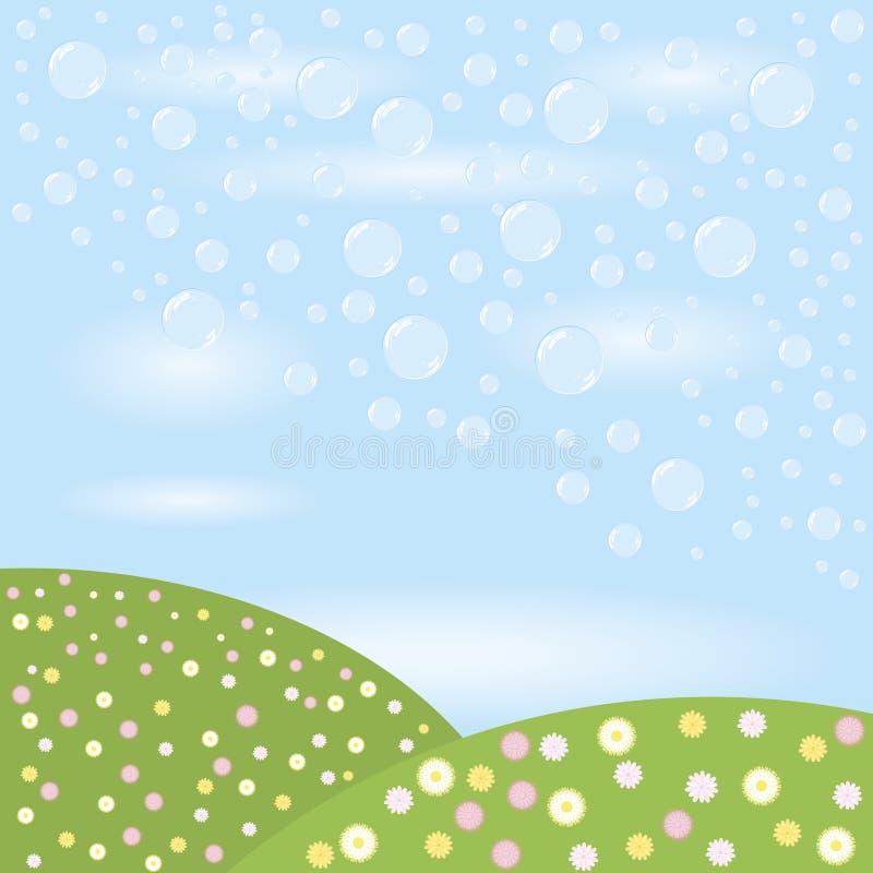 Soap bubbles background.