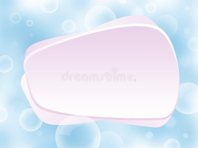 Soap bubbles from blue background with copy space