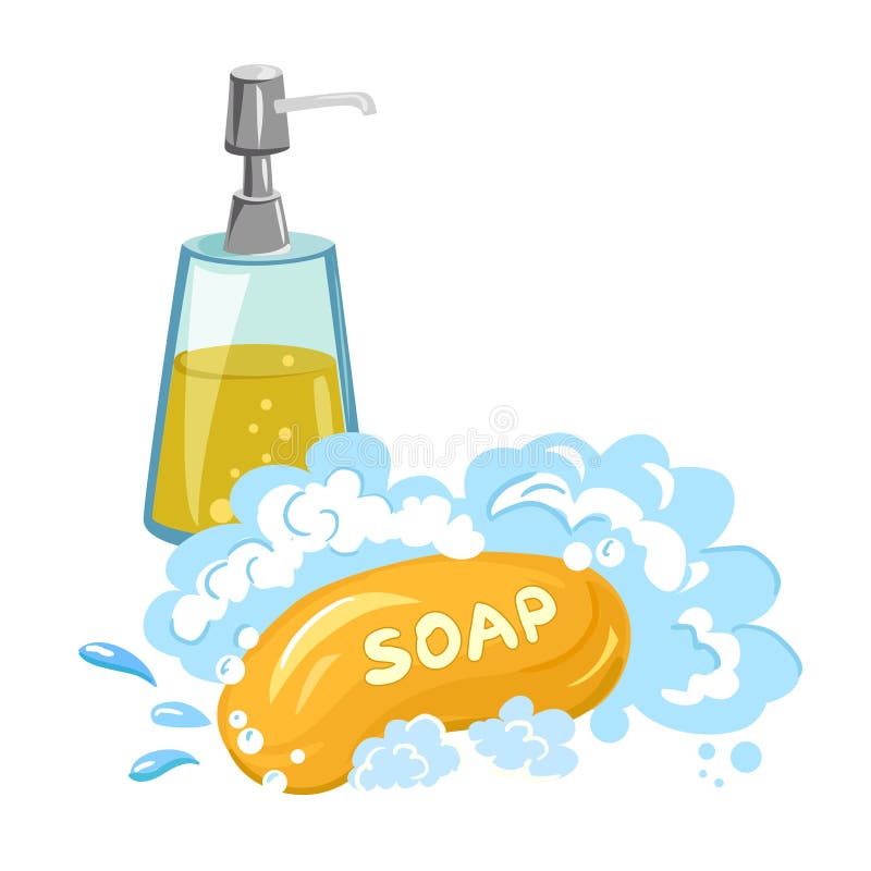 Soap Foam, Shower Gel, Isolated Stock Vector - Illustration of clean