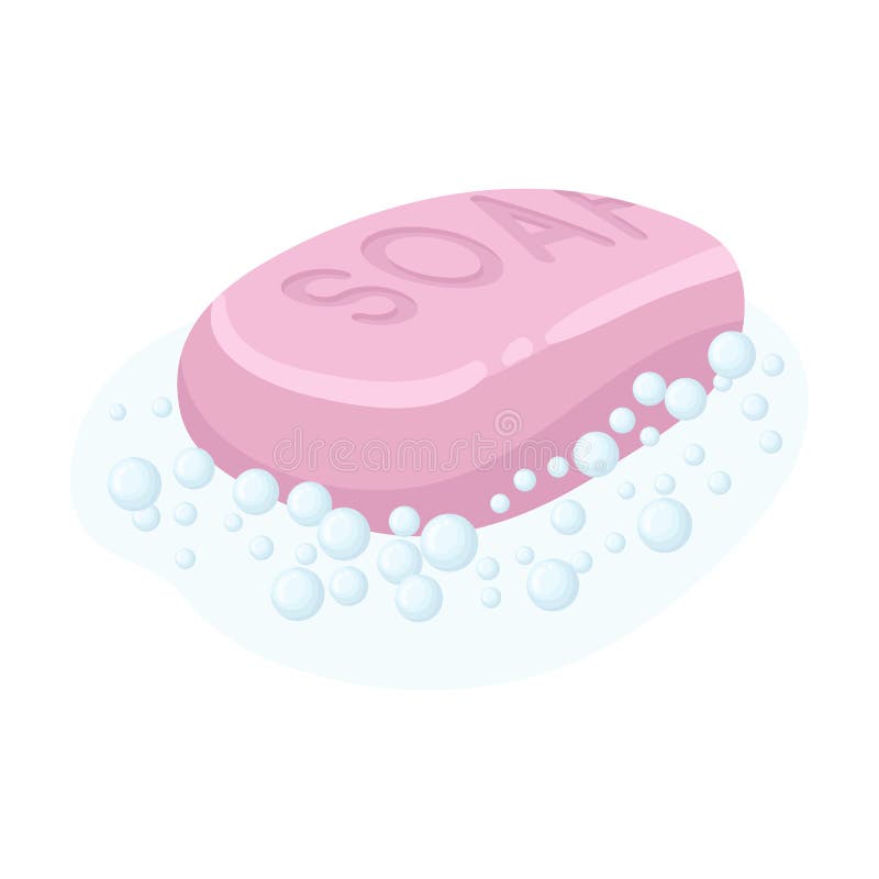 Soap Icon in Cartoon Style Isolated on White Background. Cleaning