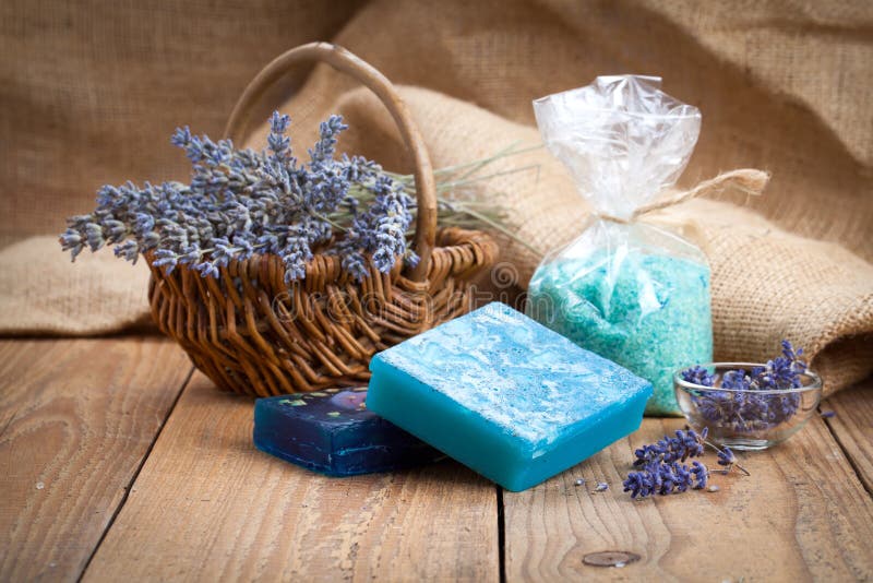 Soap with Lavender Flowers and Sea Salt