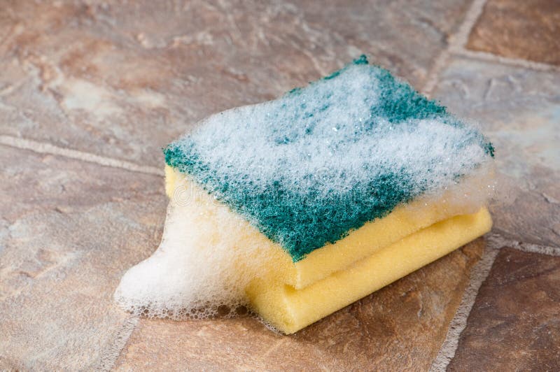 Soapy Cleaning Sponge stock image Soapy Cleaning Sponge stock image