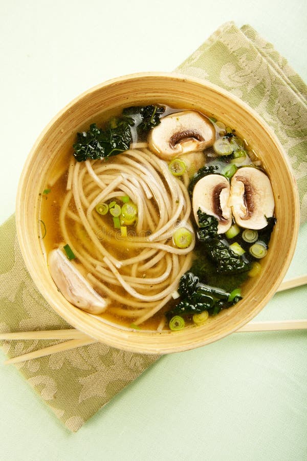 Soba Noodle and Kale Soup