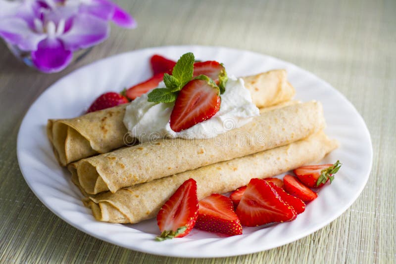Crepes francesas fotografia de stock royalty free