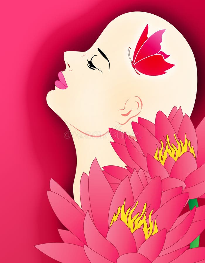 Sobrevivente do câncer com positividade ilustração stock Sobrevivente do câncer com positividade ilustração stock