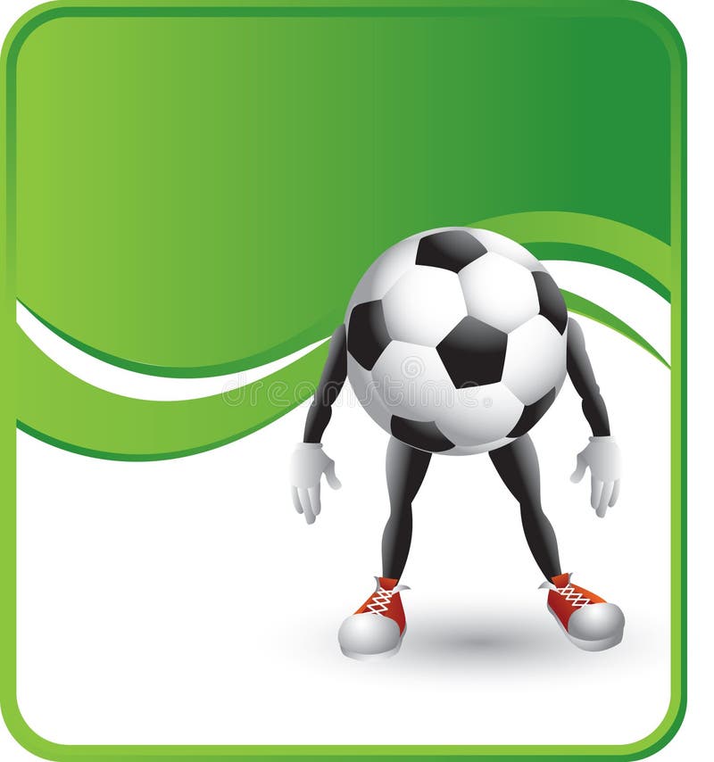 Soccer ball cartoon character