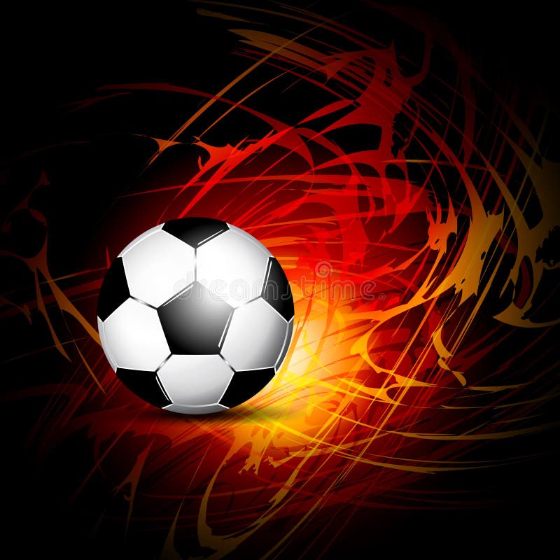 Soccer Ball On Fire Stock Vector Image 39839618
