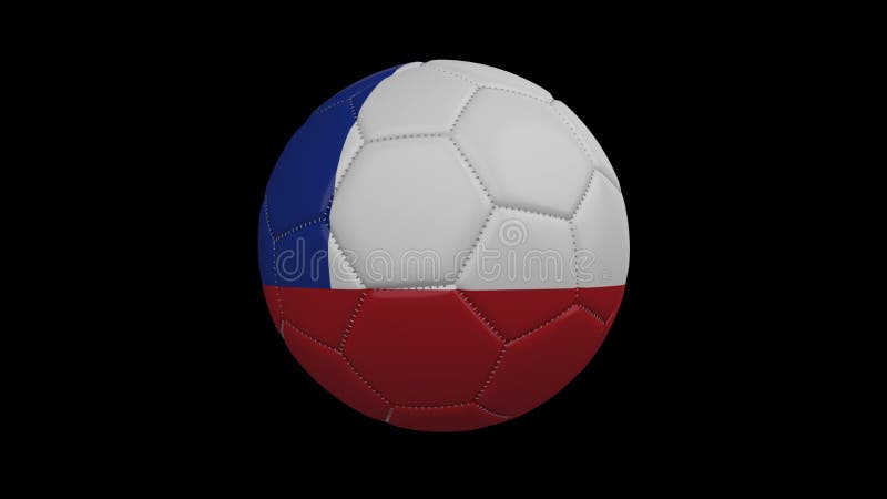 Soccer ball with flag Chile , 3d rendering stock illustration Soccer ball with flag Chile , 3d rendering stock illustration