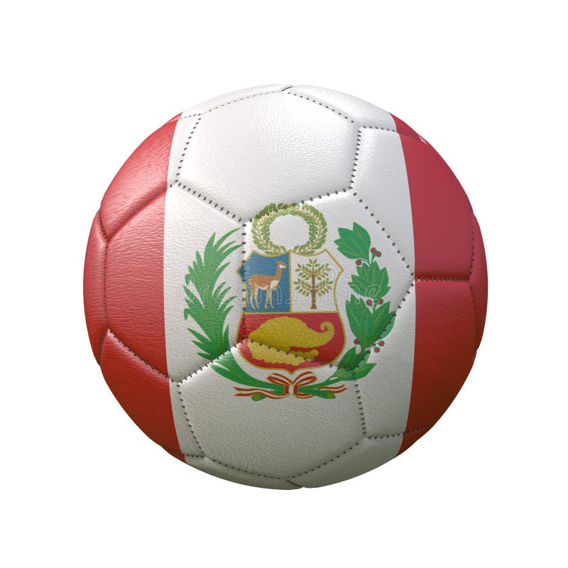 Flag of Peru soccer ball stock vector. Illustration of sports - 117319335