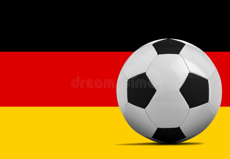 Soccer Ball with Germany National Team Flag Stock Illustration
