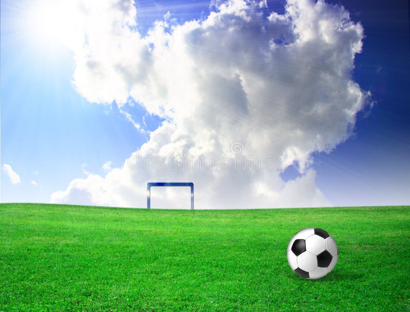 Soccer ball on grass