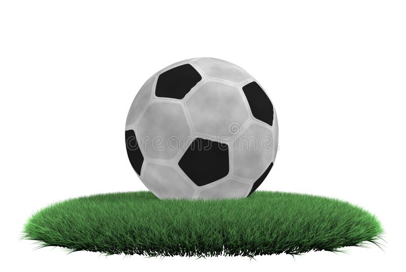 Soccer ball on the grass