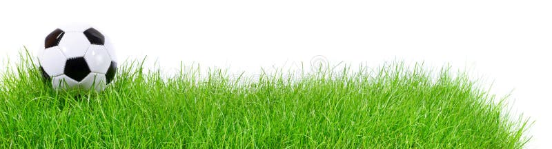 Soccer Ball on Grass - Panorama stock photos Soccer Ball on Grass - Panorama stock photos