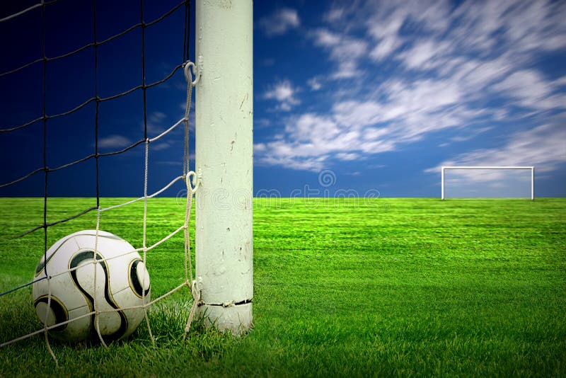 Soccer ball on green grass