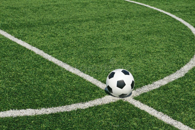 Soccer Ball Green Grass Field Stock Photo Image of outdoor, dribbling