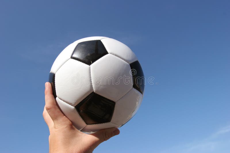 Soccer Ball with Hand stock photo. Image of hand, soccer 787536