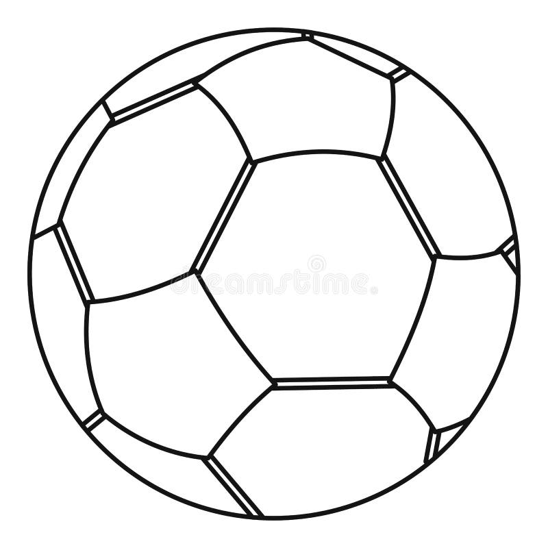 Soccer Ball Icon, Simple Style Stock Vector Illustration of