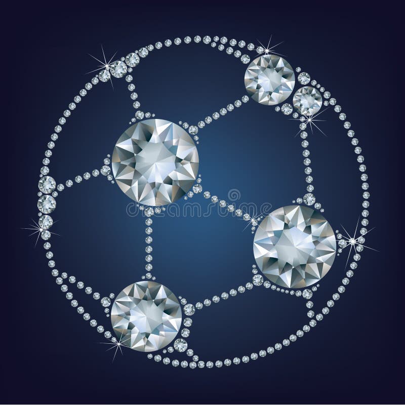 Soccer Ball Made Up A Lot Of Diamonds Stock Illustration Image 41301802