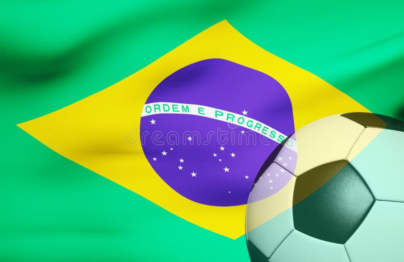 Soccer Ball Over Brazil Flag 3d Stock Illustrations 13 Soccer Ball