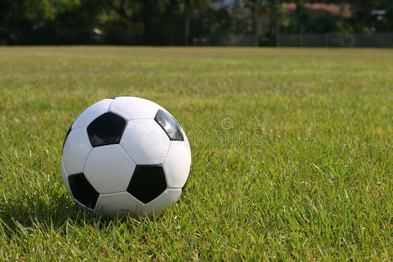 Soccer Ball in Playng Field. Stock Image Image of block, football 861451