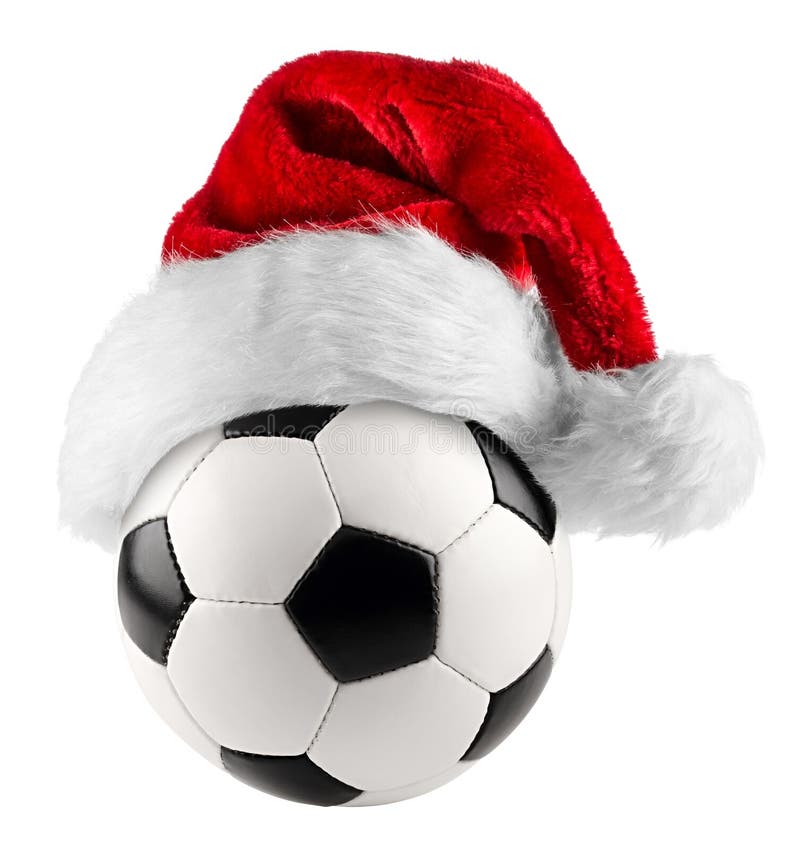 Soccer Ball Santa Hat Stock Photo Image 35848320