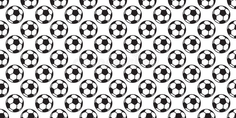 Soccer Ball Seamless Pattern Vector Football Sport Scarf Isolated Cartoon Tile Background Repeat Wallpaper Stock Illustration Illustration Of Repeat Scarf
