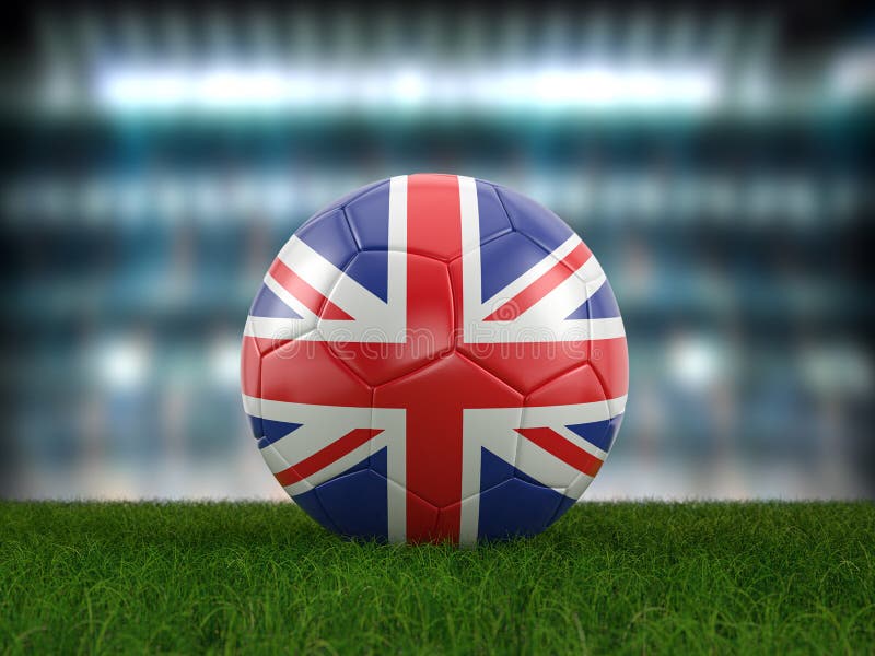Soccer ball UK flag stock illustration. Illustration of kingdom 250662007