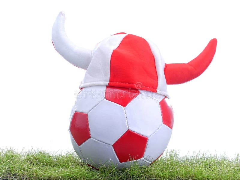 Soccer ball and Viking;s cap