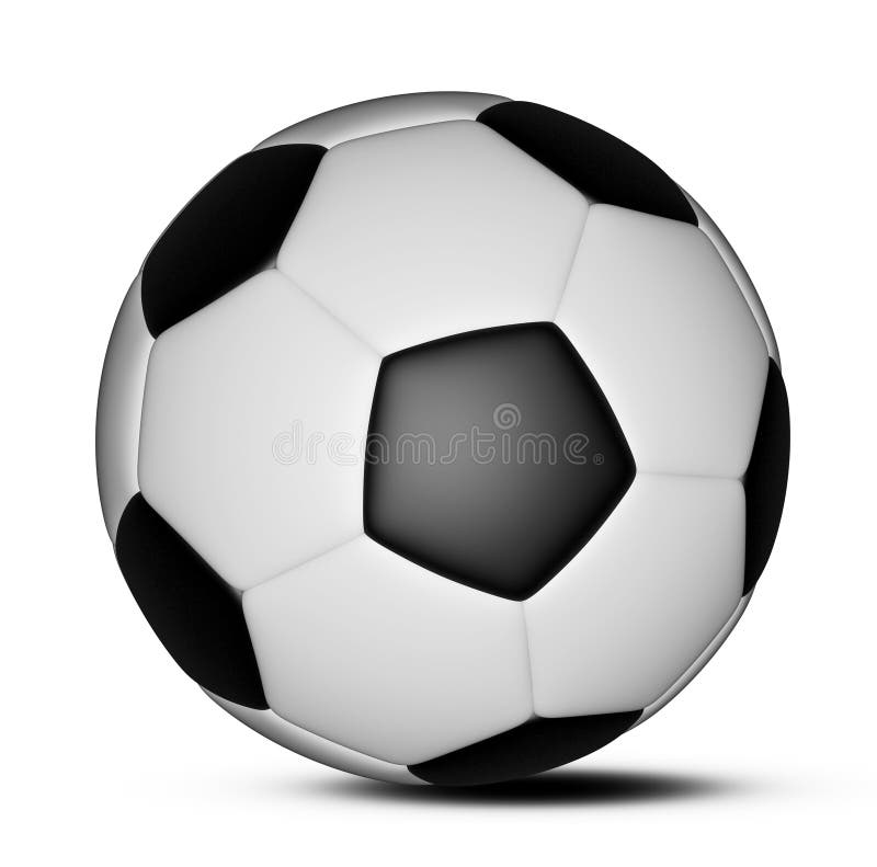 Soccer Ball on White Background Stock Illustration Illustration of