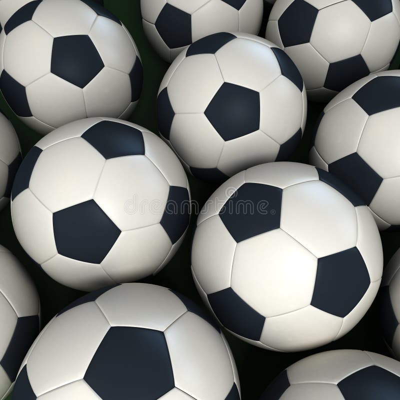 Soccer balls stock illustration. Illustration of leather - 7489087