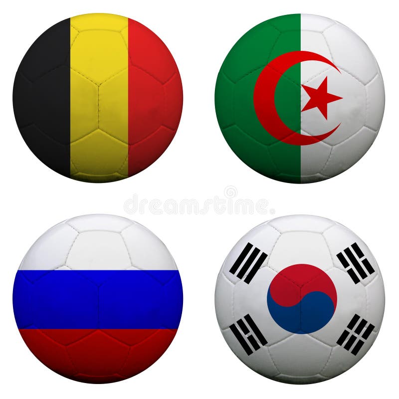 Soccer Balls Brazil 2014 Group H Stock Illustrations – 8 Soccer Balls ...