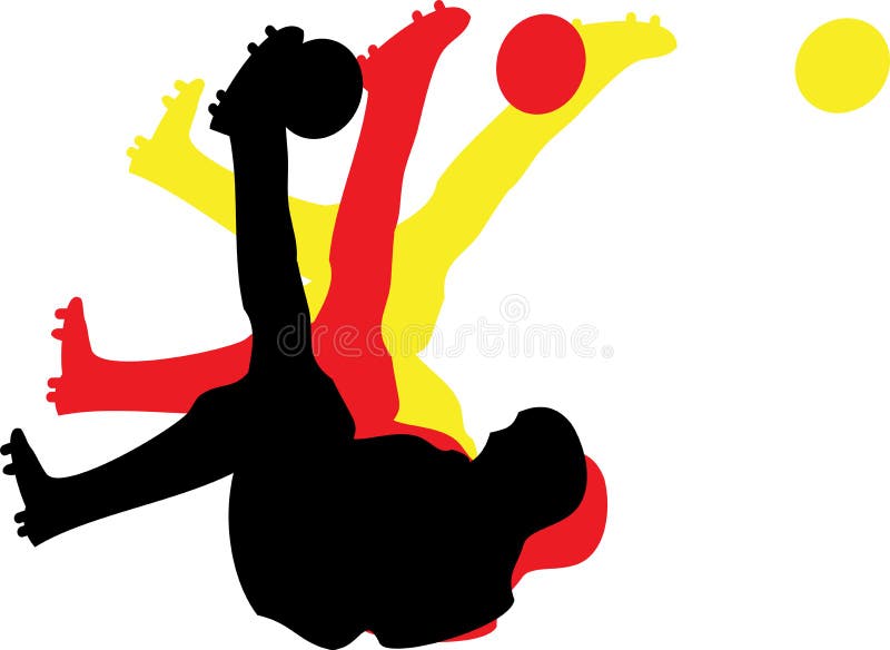 Soccer Bicycle Kick stock illustration. Illustration of soccer 6527294