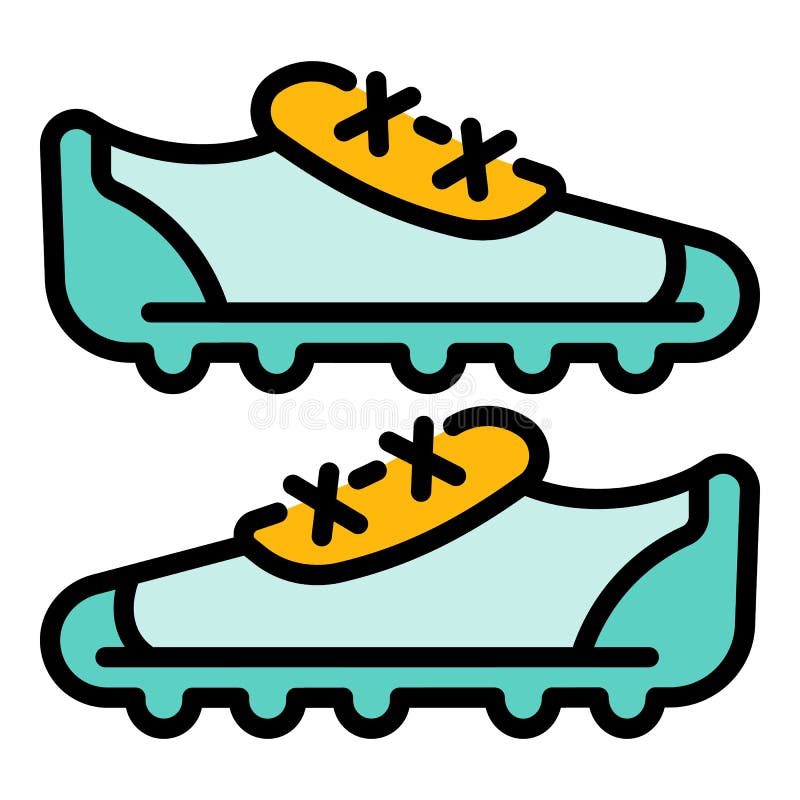 Soccer Boots Icon Color Outline Vector Stock Vector Illustration of