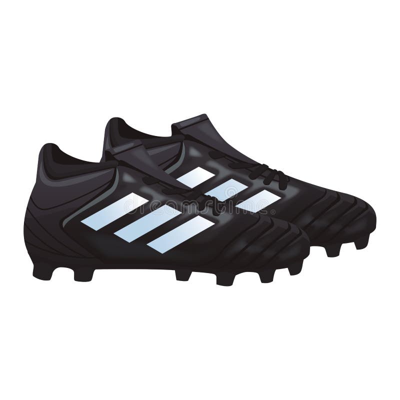 Soccer boots with ball stock vector. Illustration of shoes 135229588