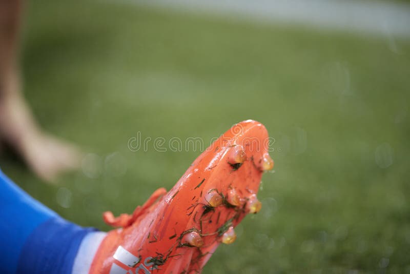 Soccer Cleat Closeup stock image. Image of sport, soccer 195572291