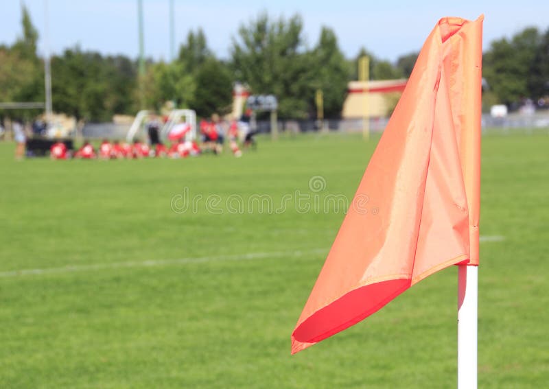 Soccer Corner Field Flag stock image