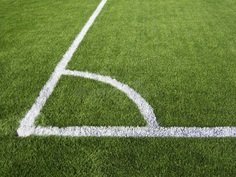Soccer Corner Flag and Boundary Lines Stock Image Image of football