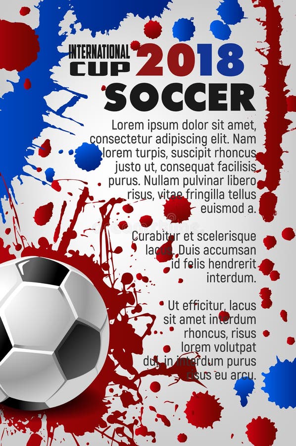 Poster for soccer football championship cup Vector Image