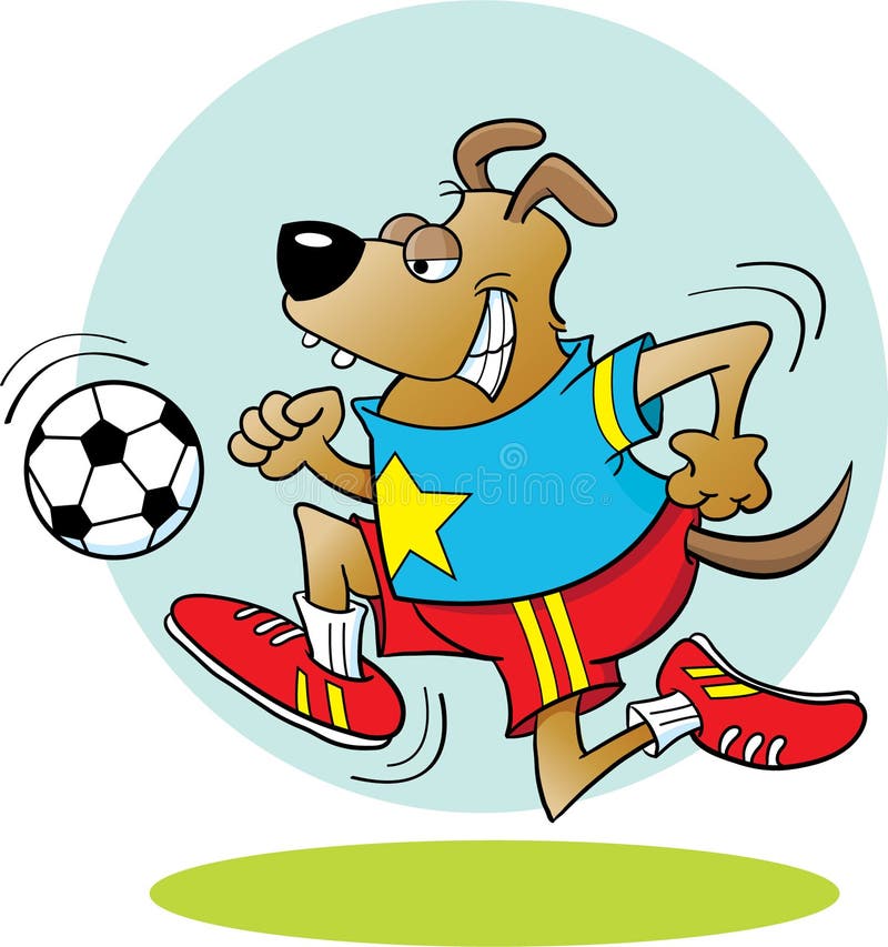 Soccer Dog stock vector. Illustration of clip, running 25474459