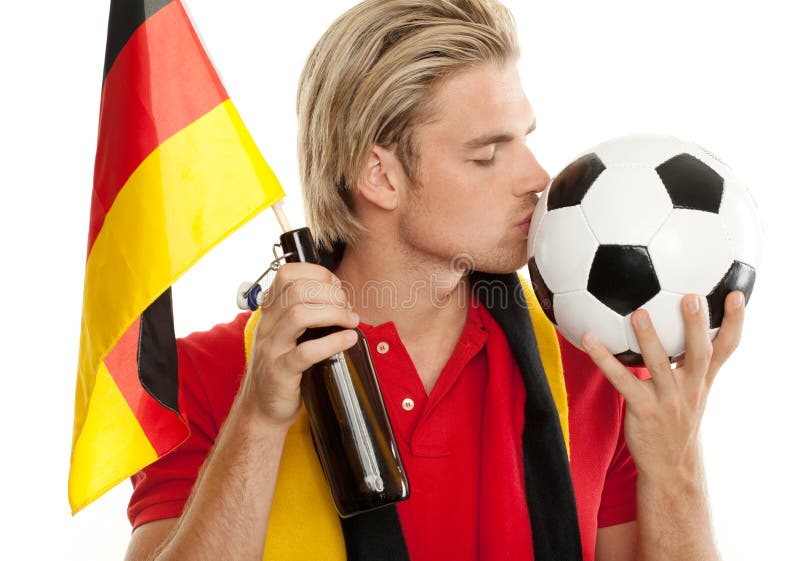 Soccer fan stock image. Image of face, holding, color 20260783