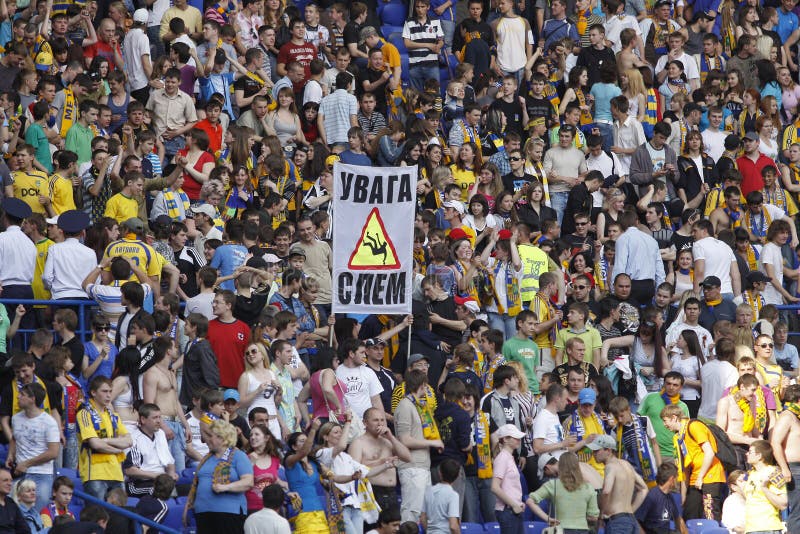 Soccer fans editorial stock image. Image of game, match 14275839