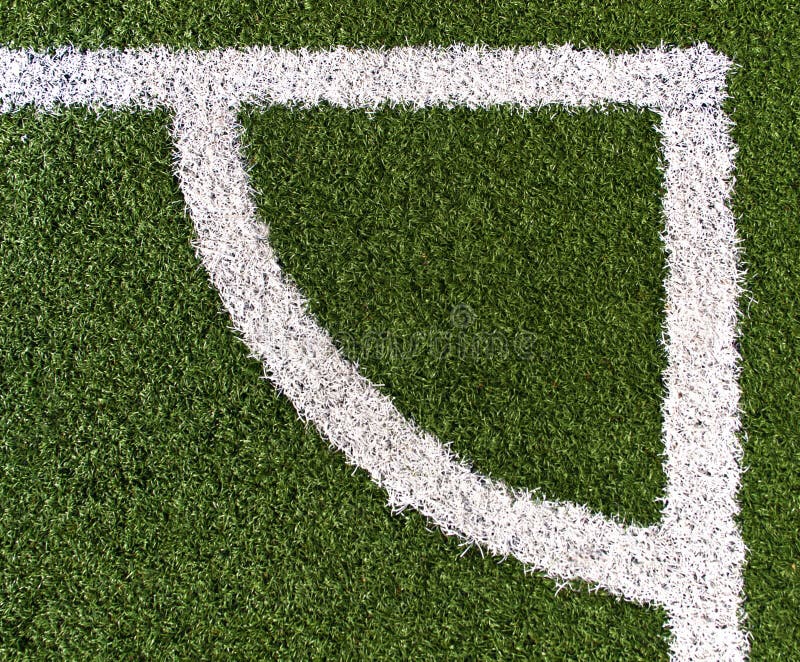 Soccer field corner stock photo. Image of line, background 16616512