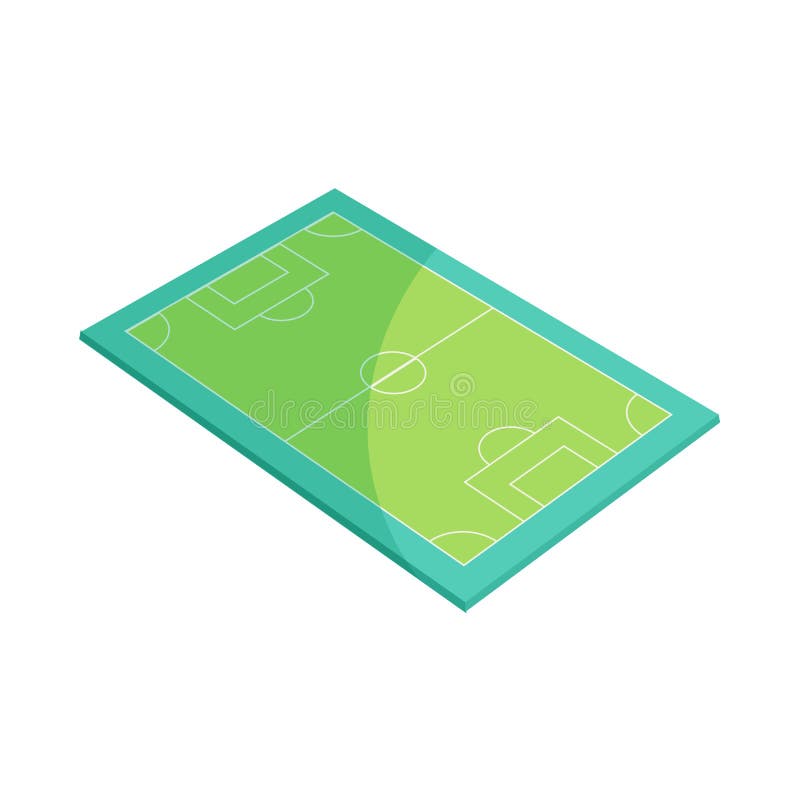 Soccer Field Icon in Cartoon Style Stock Vector Illustration of