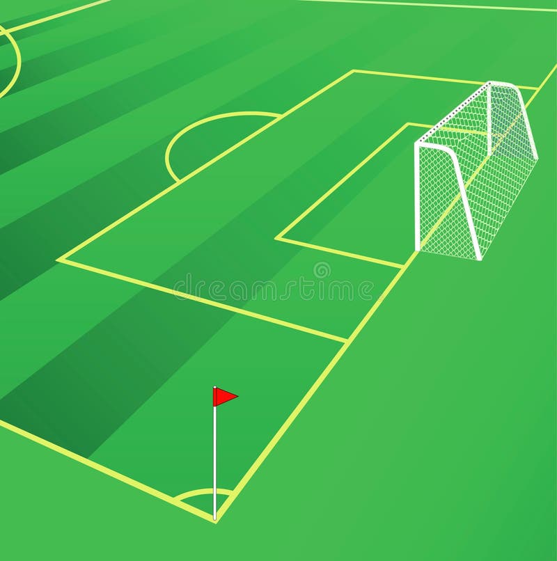 Soccer field vector illustration.